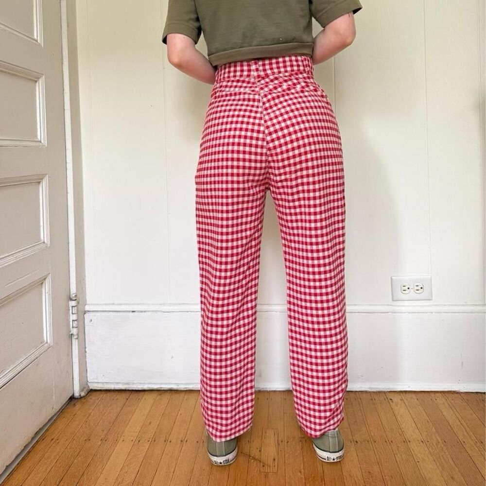 Unbranded Women's Red and White Trousers
